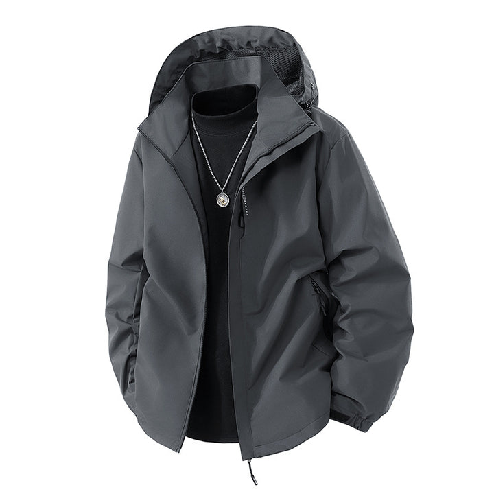 Herren nan leichte wetterfeste Softshelljacke mit verstellbarer Kapuze, winddichter Außenlage und atmungsaktivem Meshfutter Echo Archiv