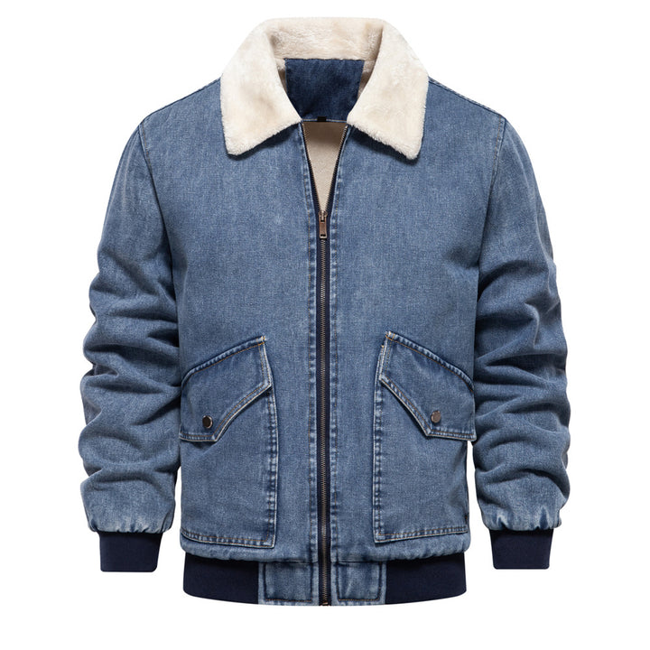 Herren Denimjacke mit warmem Fleecefutter und praktischen Taschen Echoarchiv