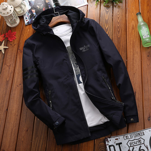 Herren technische Allwetterjacke mit abnehmbarer Kapuze Echoarchiv