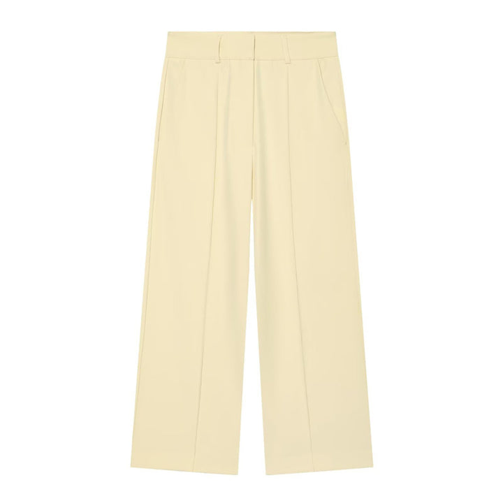 Damen Hochtaillierte weite Culotte-Hose mit Bügelfalte und Bundfalten Echo Archiv