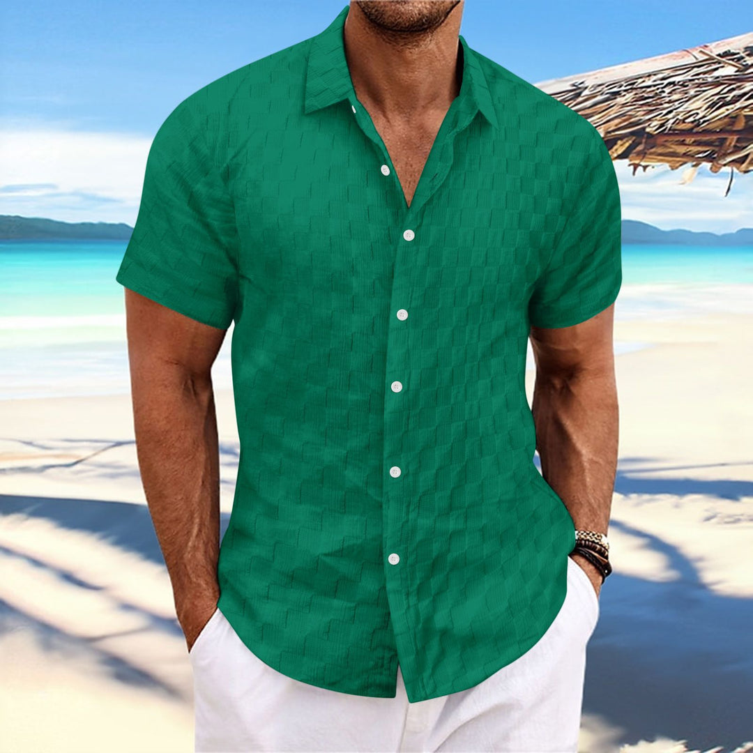 Herren modisches Sommerhemd mit strukturiertem Design Echoarchiv