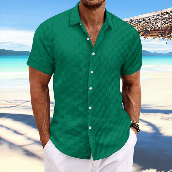Herren modisches Sommerhemd mit strukturiertem Design Echoarchiv