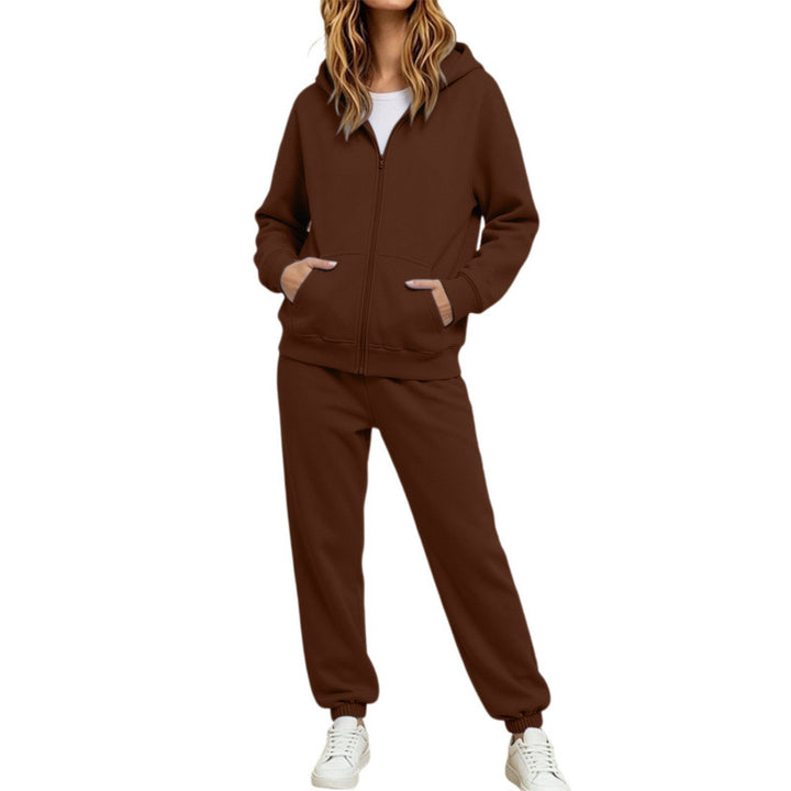 Damen Komfortabler Kapuzenpullover und Jogginghose Set Echoarchiv
