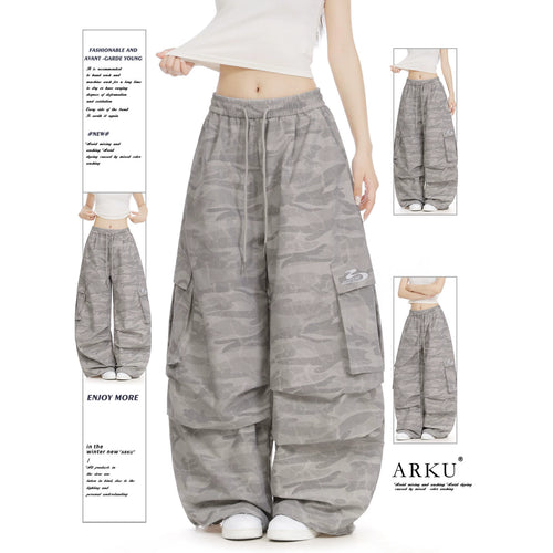 Damen Lässige Cargo-Hose im Camouflage-Design Echoarchiv