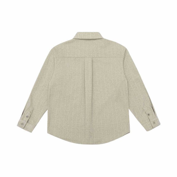 Herren Hemdjacke aus Wollmix mit Kentkragen und Brustpattentasche Echoarchiv