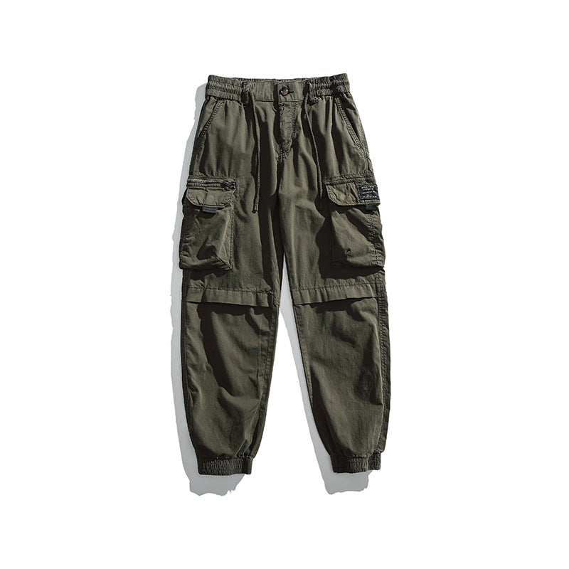 Herren Multifunktionale Cargo-Jogginghose mit Tunnelzugbund, Kniepaneelen und Mehrfachtaschen Echo Archiv