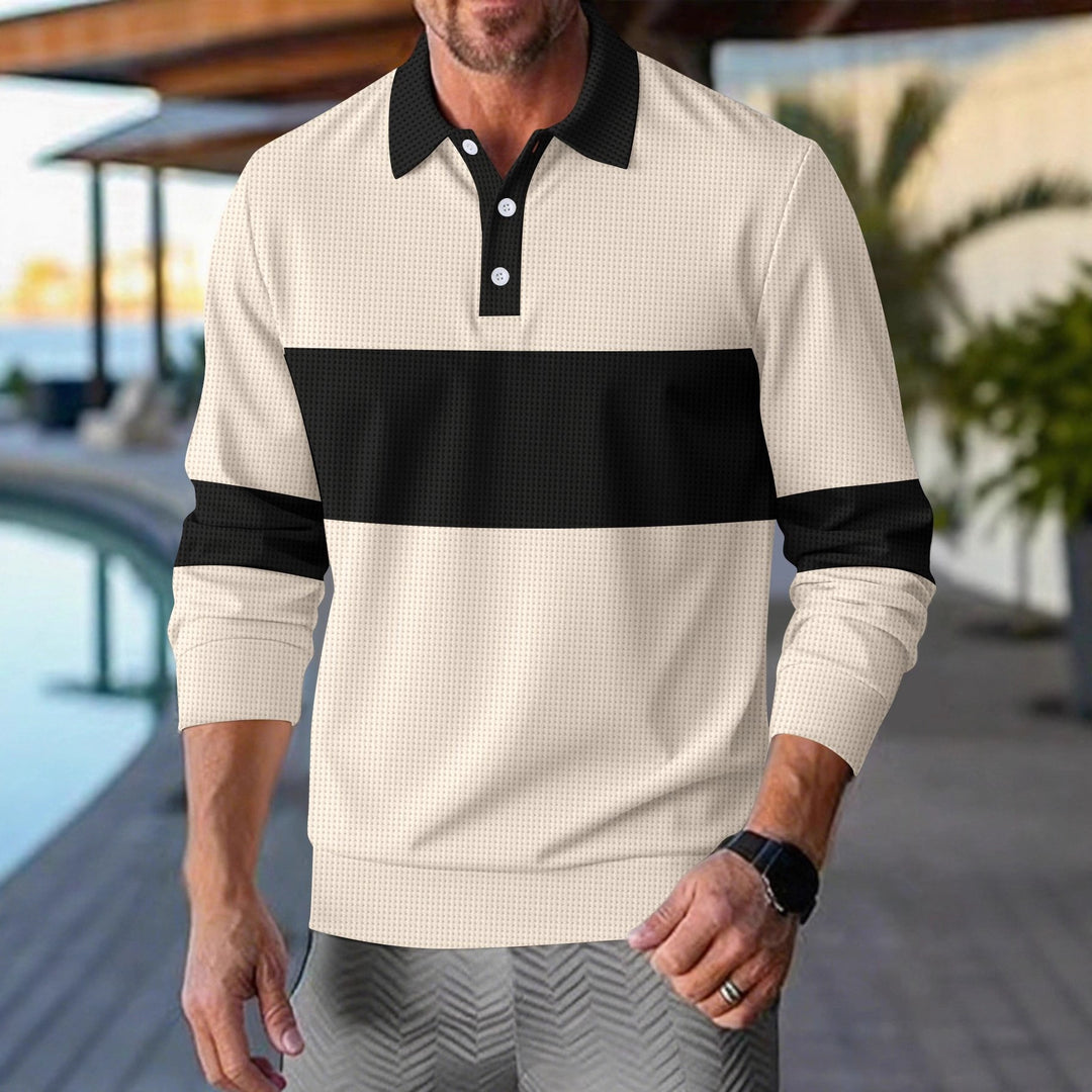 Herren Polohemd mit modernem Design und funktionalen Details Echoarchiv
