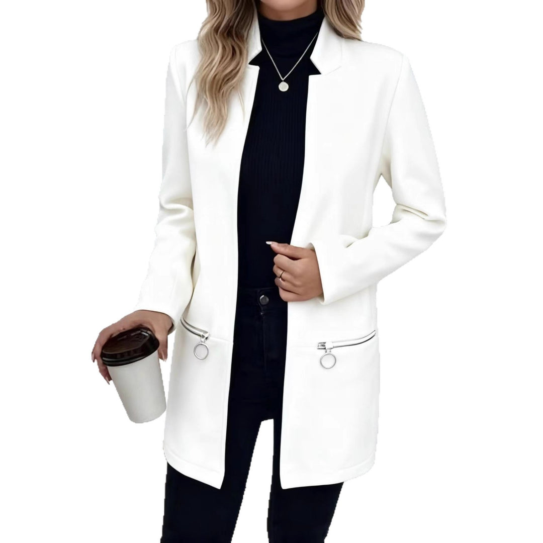 Damen Eleganter Blazer mit Reißverschlusstaschen Echo Archiv