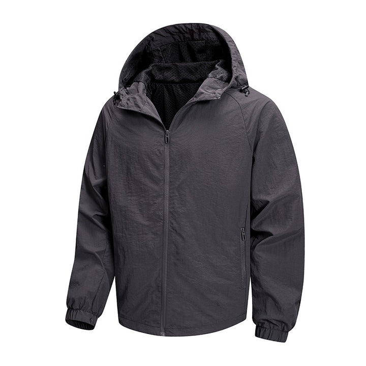 Herren Leichte Übergangsjacke mit Kapuze und atmungsaktiven Einsätzen Echo Archiv