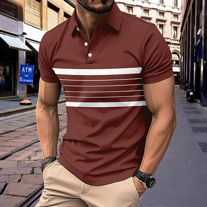 Herren Polohemd mit modischen Streifen Echoarchiv