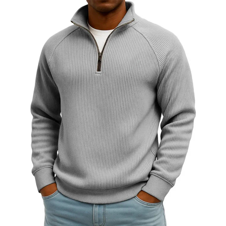 Herren Komfortabler Pullover mit Stehkragen Echoarchiv
