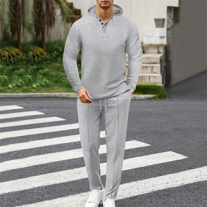 Herren modisches Hoodie-Set mit sportlichem Schnitt und praktischen Funktionen Echoarchiv