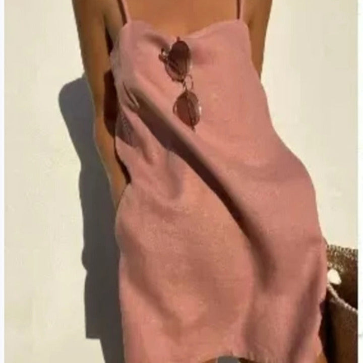 Damen lässiges Trägerkleid aus leichtem Material Echoarchiv