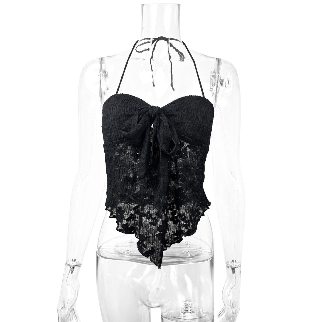 Damen Spitzen-Bustier mit Bindeband und transparentem Design Echo Archiv