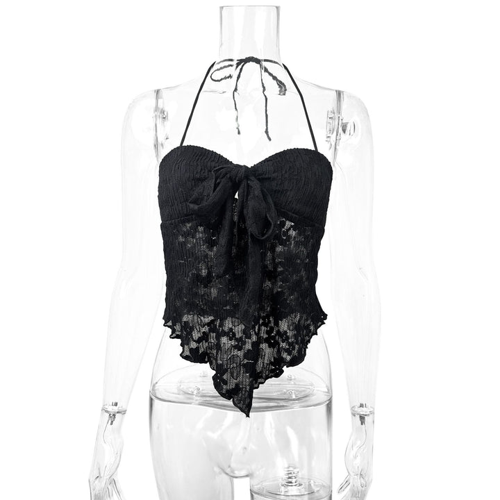 Damen Spitzen-Bustier mit Bindeband und transparentem Design Echo Archiv
