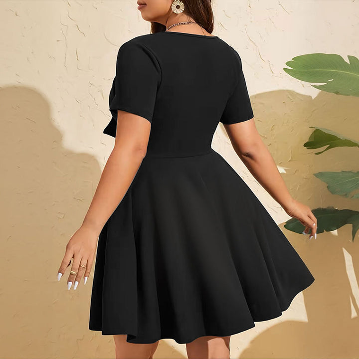 Damen Cocktailkleid mit tiefem V-Ausschnitt und Schleifendetail Echo Archiv