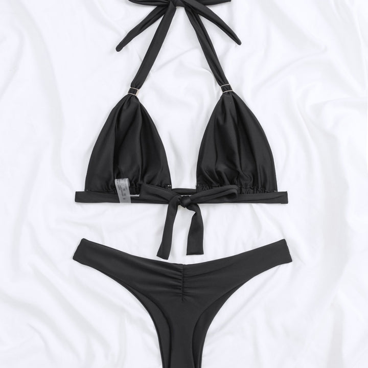 Damen Triangel-Bikini mit elegantem Metallverschluss und hohem Beinausschnitt Echo Archiv