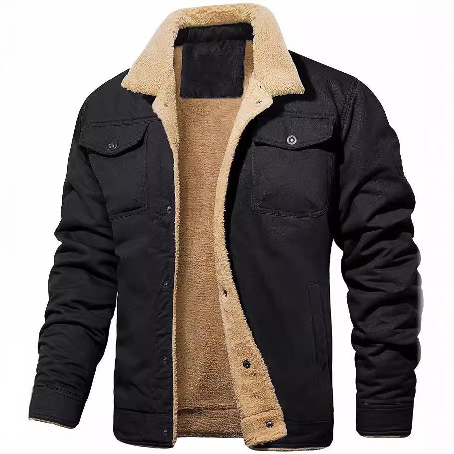 Herren gefütterte Arbeitsjacke mit hochflorigem Futter Echoarchiv