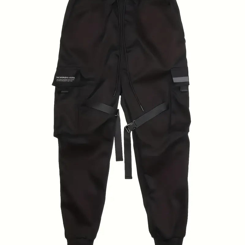 Herren Technische Cargo-Jogginghose mit Mehrfachtaschen, Gurtriemen & elastischem Bündchen Echo Archiv