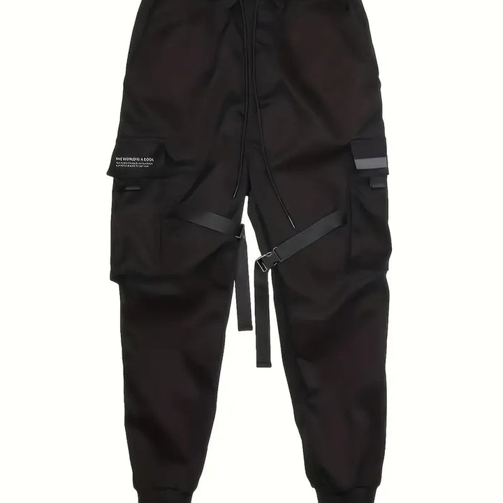 Herren Technische Cargo-Jogginghose mit Mehrfachtaschen, Gurtriemen & elastischem Bündchen Echo Archiv