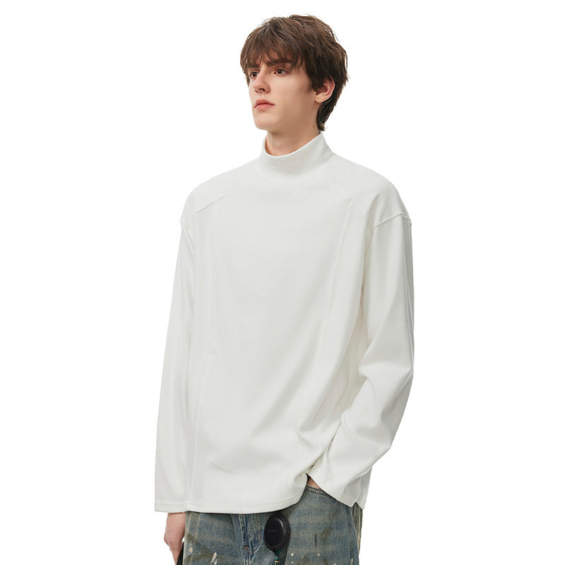 Herren Oversize Rollkragenpullover aus weichem Baumwoll‑Mix mit Raglanärmeln Echo Archiv