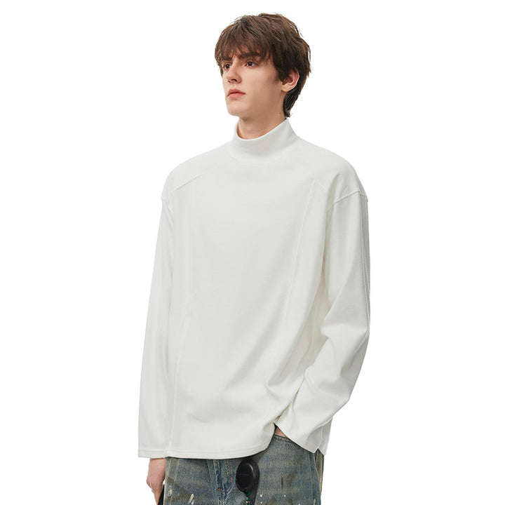 Herren Oversize Rollkragenpullover aus weichem Baumwoll‑Mix mit Raglanärmeln Echo Archiv