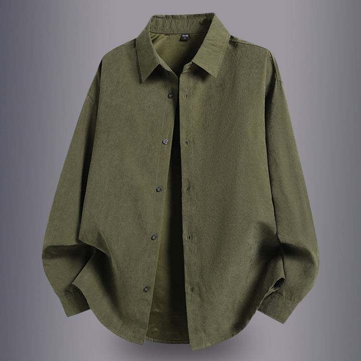 Herren Overshirt aus leichtem Baumwollmaterial mit komfortablem Schnitt Echoarchiv