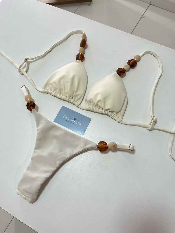 Damen Triangel-Bikini mit elastischen Bändern und dekorativen Details Echo Archiv