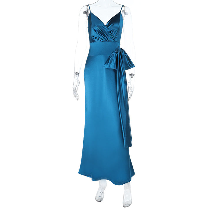 Damen elegantes Abendkleid mit Chiffon-Schleife Echo Archiv