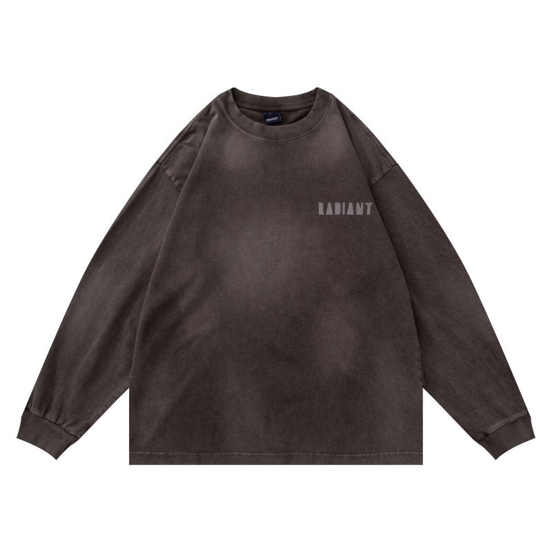 Unisex Oversize-Sweatshirt mit pigmentierter Waschung und dezentem Brustprint Echoarchiv
