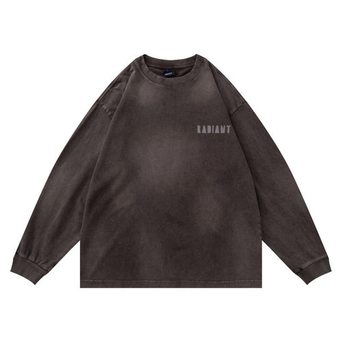 Unisex Oversize-Sweatshirt mit pigmentierter Waschung und dezentem Brustprint Echoarchiv