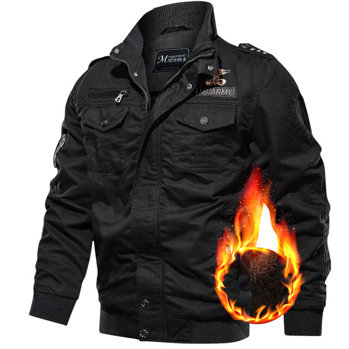 Herren Military-Canvas-Blouson mit hochwertiger Thermofütterung, Pattentaschen und Rippbündchen Echo Archiv