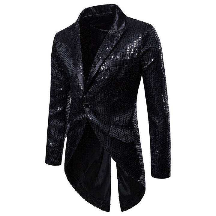 Herren eleganter glamouröser Blazer mit Pailletten Echoarchiv