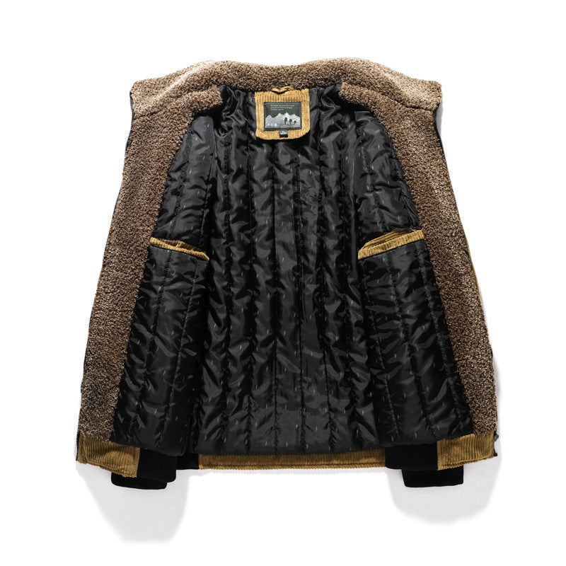 Herren Lässige Cordjacke mit warmem Teddyfutter Echo Archiv