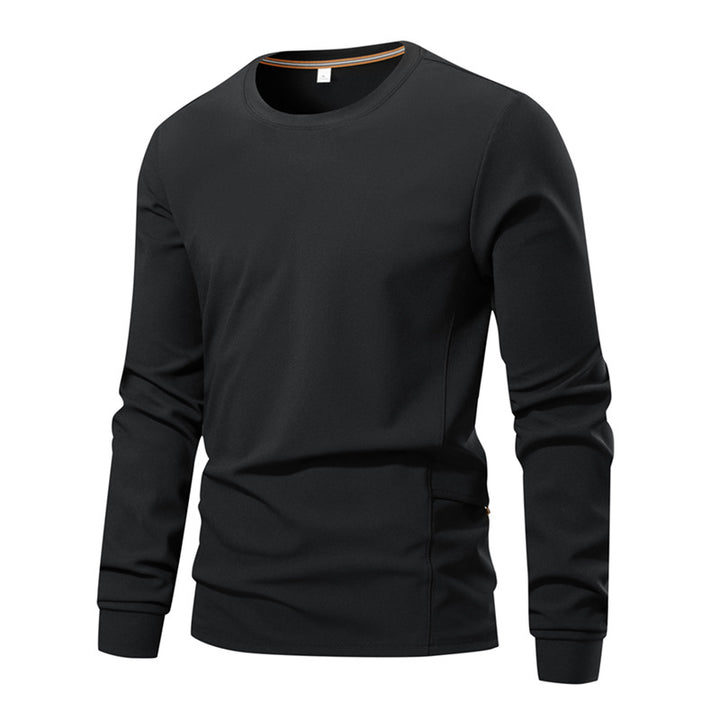 Herren Atmungsaktives Langarm-Technikshirt mit Rundhals und seitlicher Utility-Tasche Echo Archiv