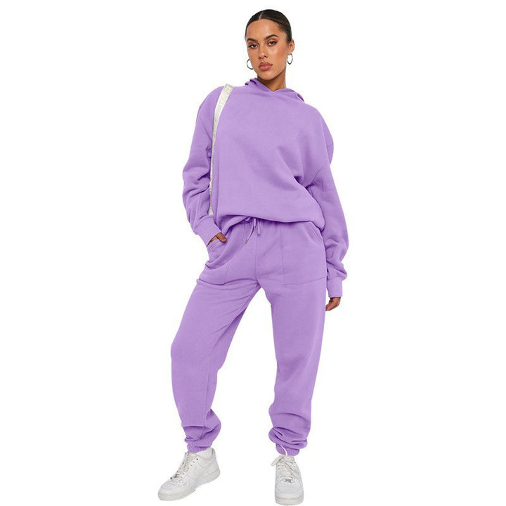 Damen nan oversized Kapuzen-Loungewear-Set mit Kängurutasche und elastischem Knöchelabschluss Echo Archiv