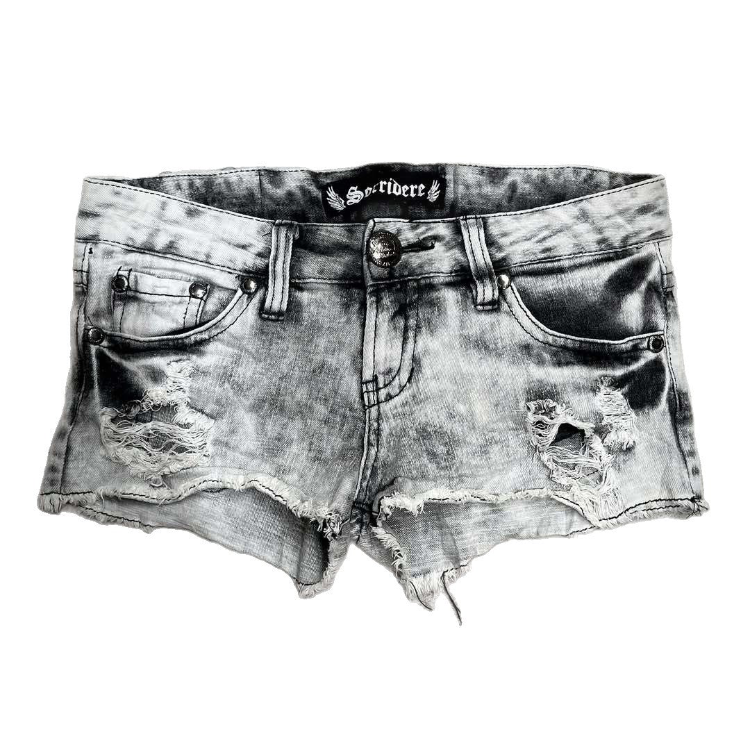Damen trendige Destroyed Denim-Shorts Echo Archiv