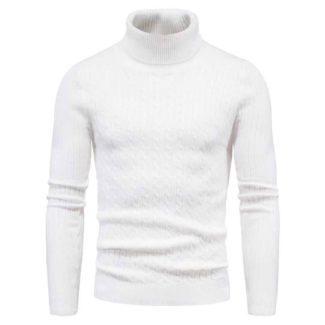 Herren Rollkragenpulli mit strukturiertem Zopfmuster Echoarchiv