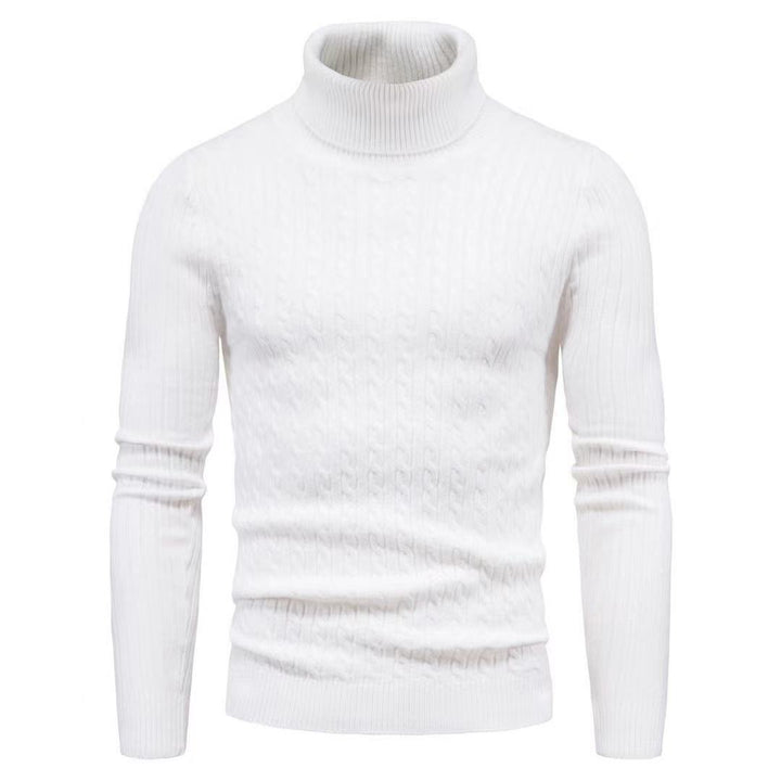 Herren Rollkragenpulli mit strukturiertem Zopfmuster Echoarchiv