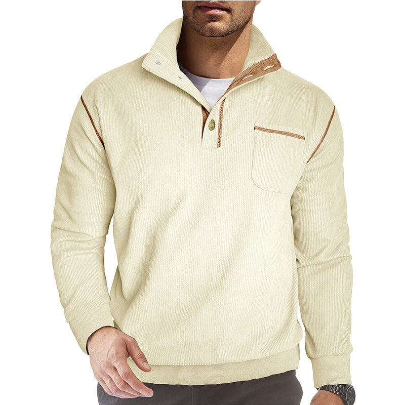 Herren Stepppullover mit modernem Kragen Echoarchiv