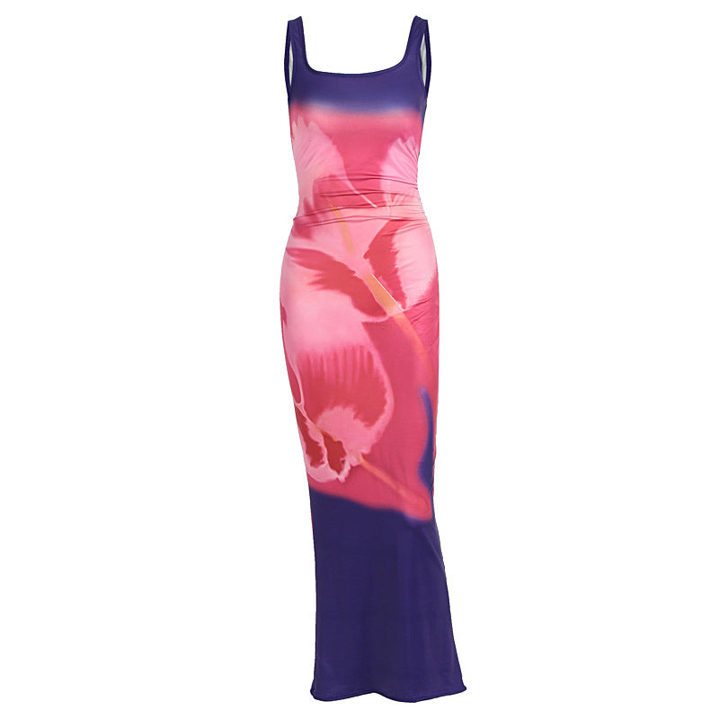 Damen figurbetontes Maxikleid mit floralem Design und elegantem Schnitt Echo Archiv