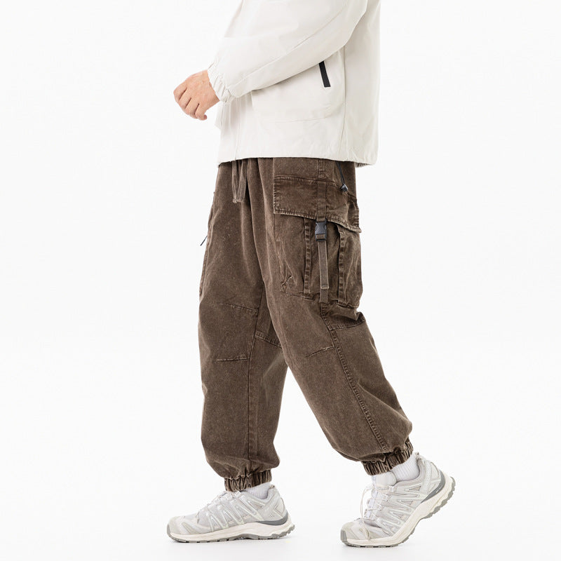 Herren Utility-Cargo-Jogger mit Gummibund, Mehrfachtaschen und Kordelzug Echo Archiv