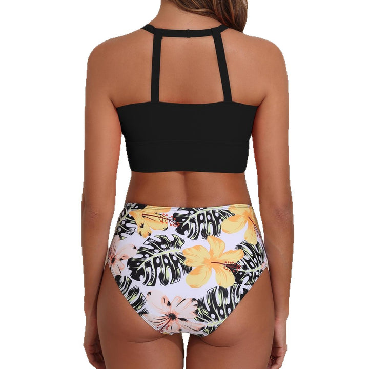 Damen Hochtailliertes Bikini-Set mit sportlichem Oberteil Echo Archiv