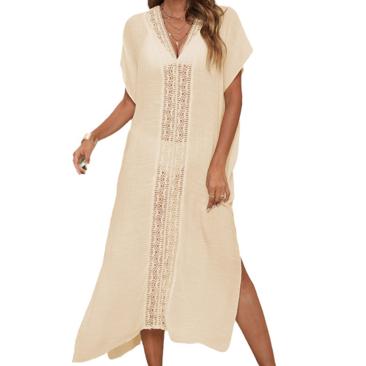 Damen eleganter Strandüberwurf mit Häkelakzenten Echo Archiv