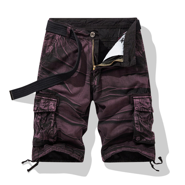 Herren Multifunktionale Cargo-Shorts mit seitlichen Taschen und verstellbarem Bund Echoarchiv