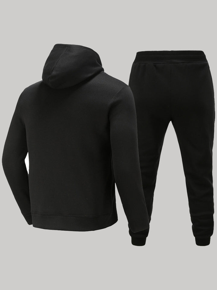 Herren Kuschel-Hoodie und Jogginghose Set mit festlichem Weihnachtsmotiv Echoarchiv