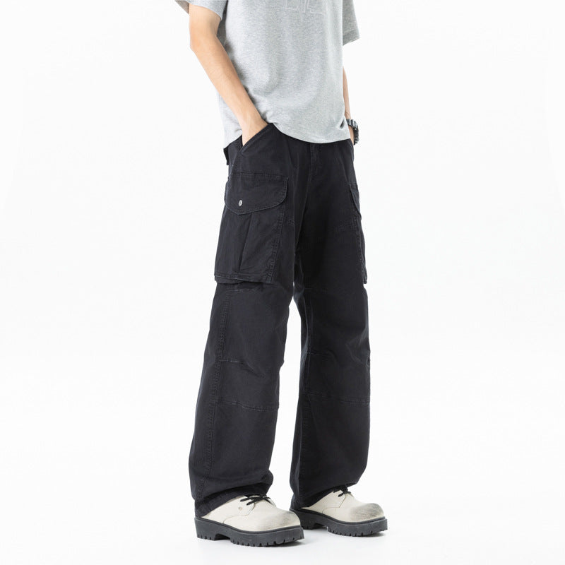 Damen Weite Cargohose mit hohem Bund, Oversize‑Bein und großen Klappentaschen Echo Archiv