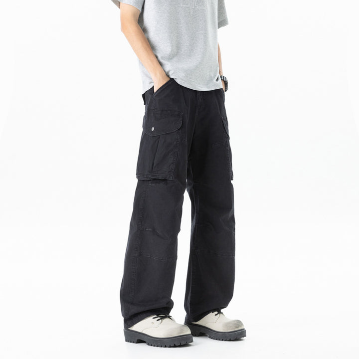Damen Weite Cargohose mit hohem Bund, Oversize‑Bein und großen Klappentaschen Echo Archiv