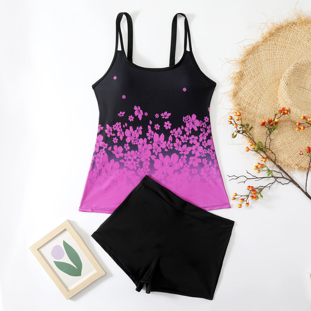 Damen Tankini-Set mit floralem Design und innovativem Schnitt Echo Archiv