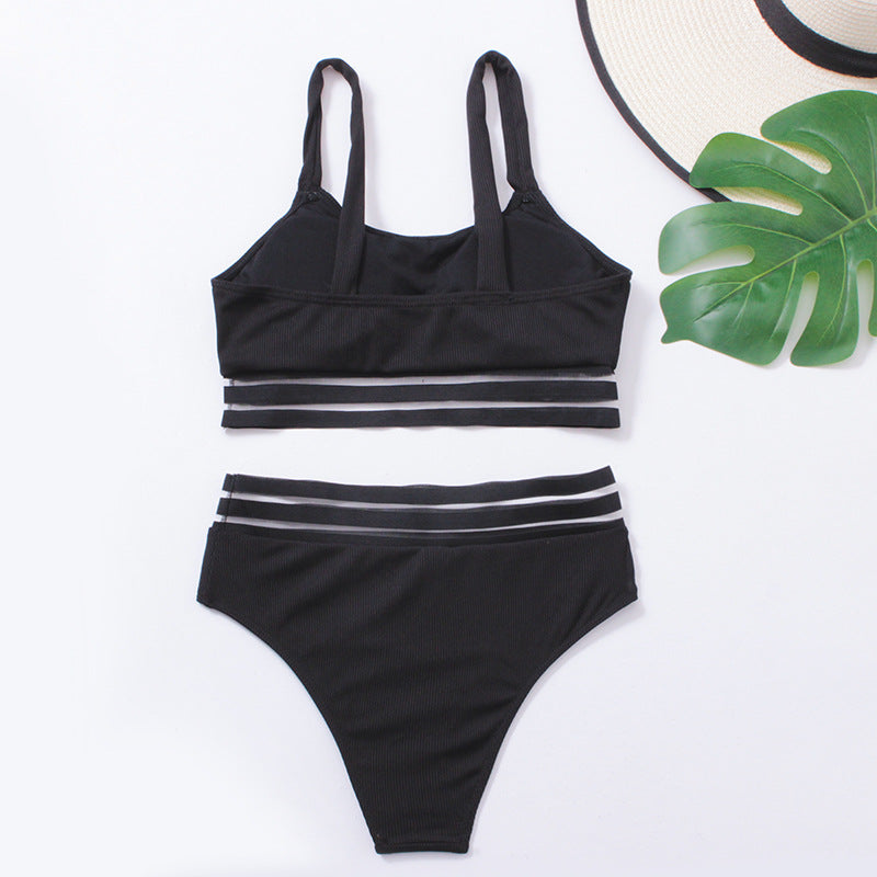 Damen Sportliches Bikini-Set mit modischer Elastikband-Optik Echo Archiv
